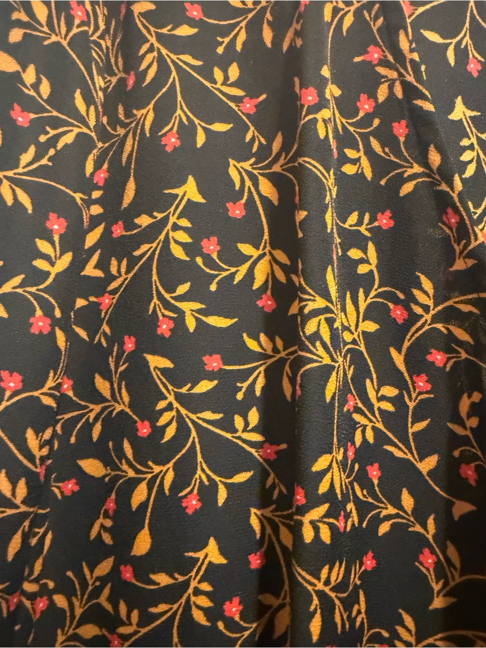 Old Navy Brown Floral Midi Dress with V-Neck - Picture 3 of 4